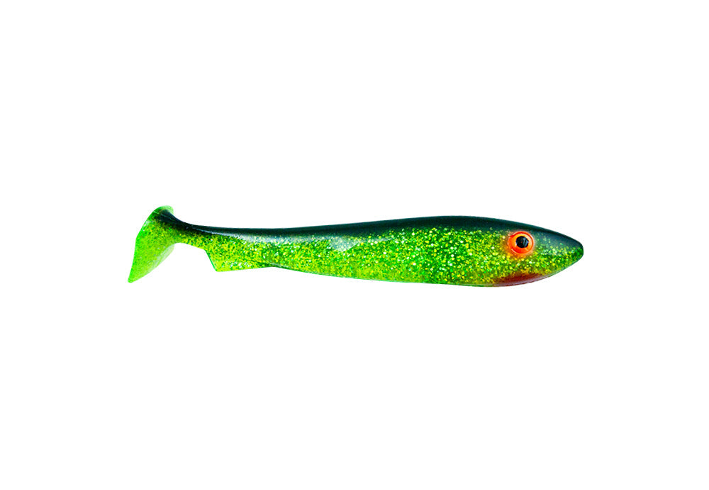 McRubber Offset 15 cm Black and Chartreuse 1-pack