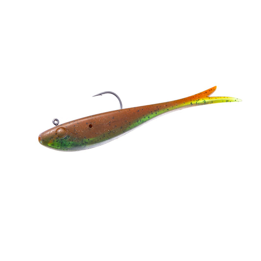 JB Fluke rigged 124mm 11,7 g - 2 pack Green Pumpkin