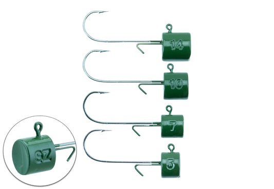 Ned Head 2/0 Bismut Dark Green 2-pack