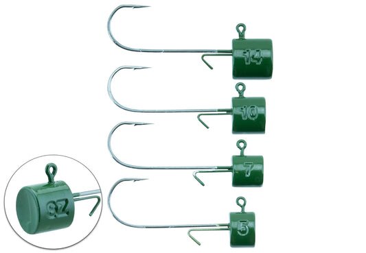 Ned Head 3/0 Bismut Dark Green 2-pack