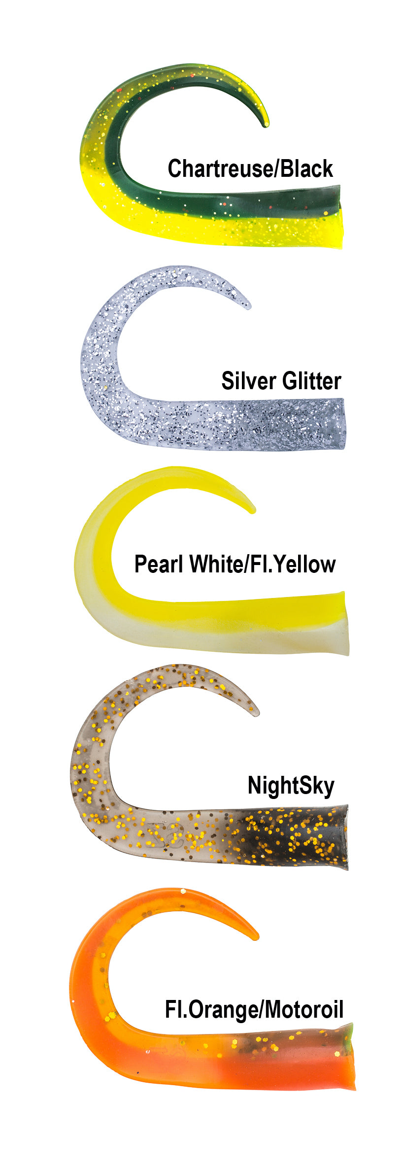 GlideTail Junior tails 15 pack Mix 4
