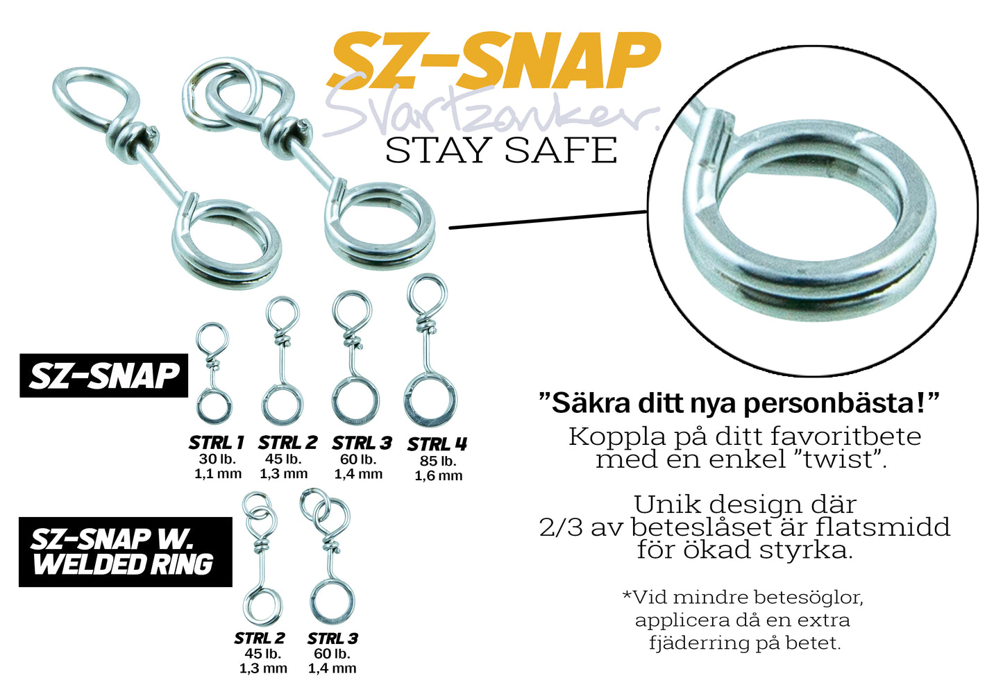 SZ Snap with ring 5 pack