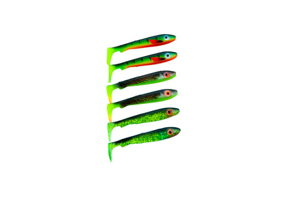 McRubber Bass 8cm 6-pack Mix Color