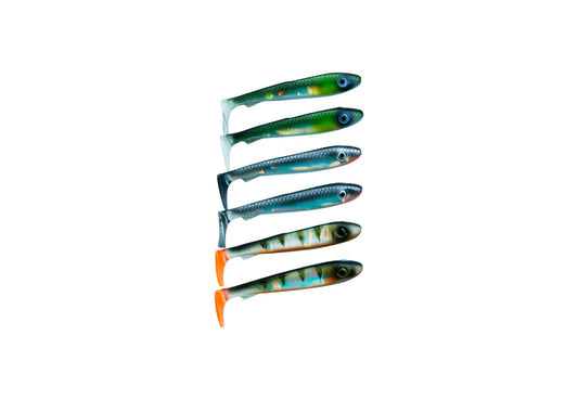 McRubber Bass 8cm 6-pack Mix Flash