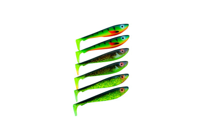 McRubber Shad 9cm 6 pack Mix Color