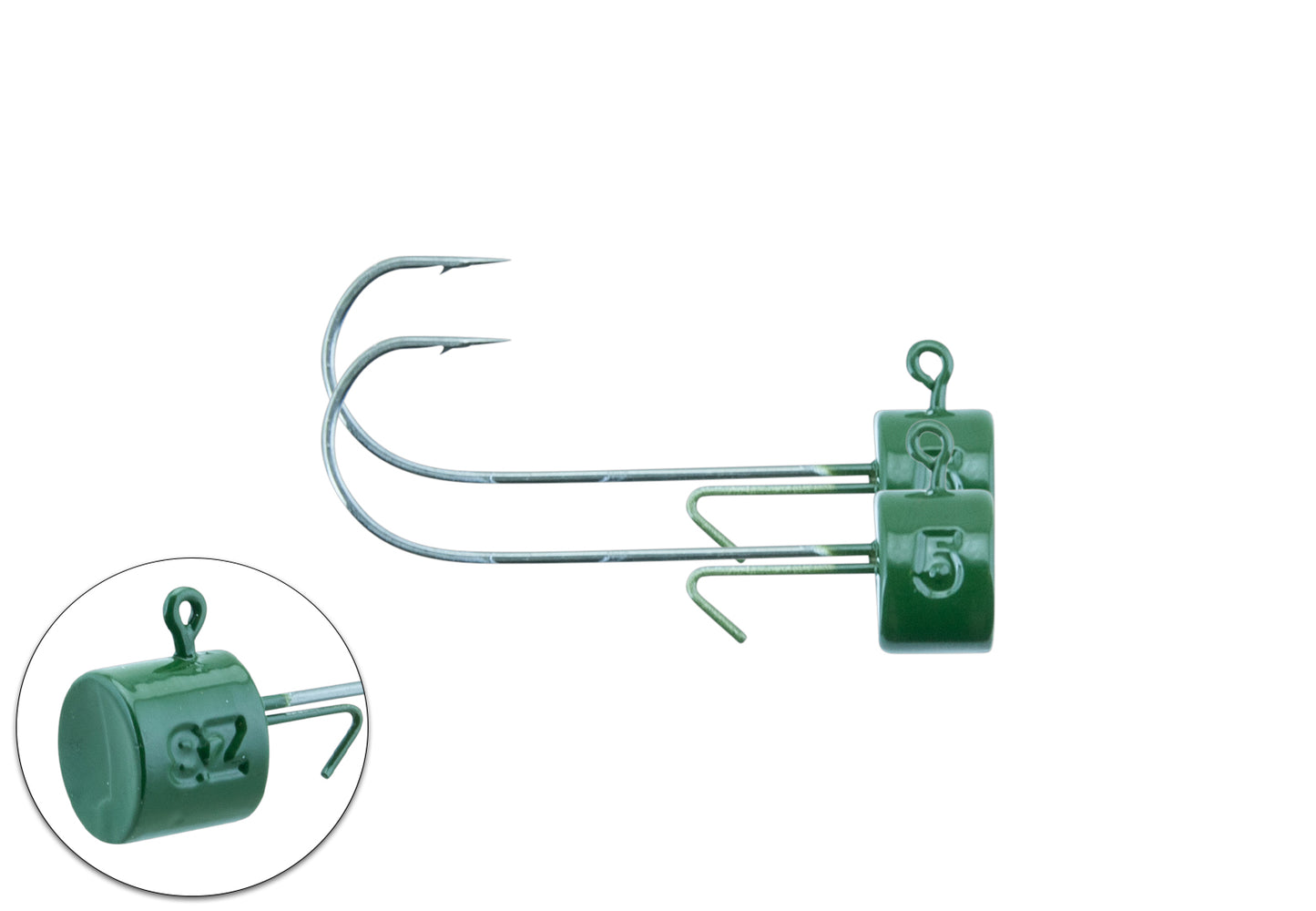 Ned Head 2/0 Bismut Dark Green 2-pack