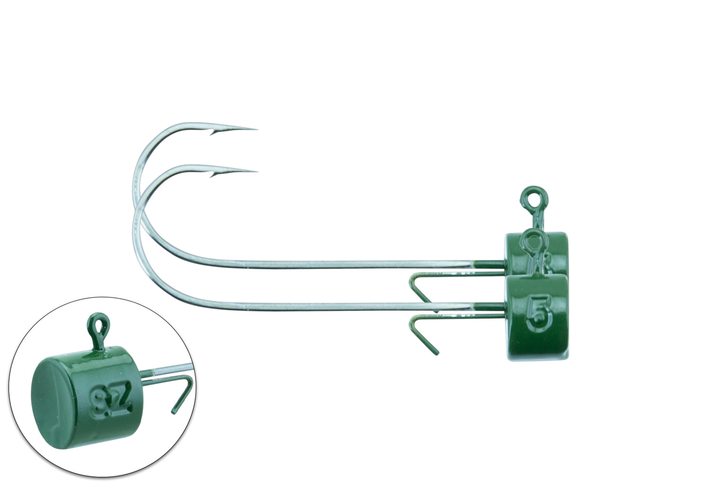 Ned Head 4/0 Bismut Dark Green 2-pack