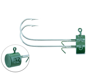 Ned Head 4/0 Bismut Dark Green 2-pack