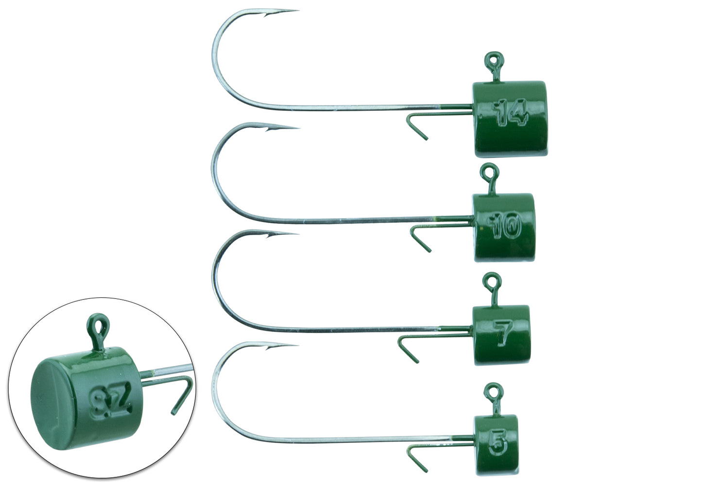 Ned Head 4/0 Bismut Dark Green 2-pack