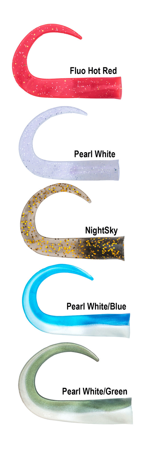 GlideTail Junior spare tails 15 pack Mix 2